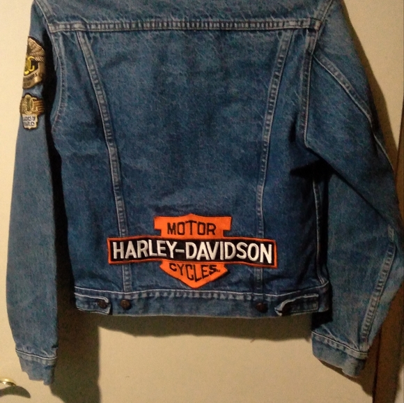 Jackets & Blazers - RARE "Harley Davidson" Patch Denim Jacket (one of a kind)